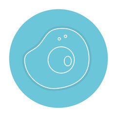 egg fried isolated icon vector illustration design