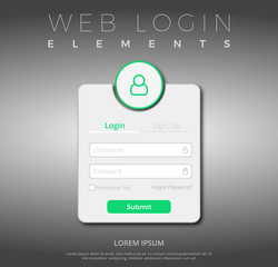 Web User Log In Vectorial Design