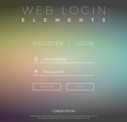 Fototapeta premium Web User Log In Vectorial Design