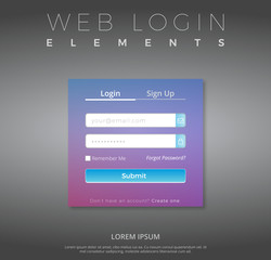 Fototapeta premium Web User Log In Vectorial Design