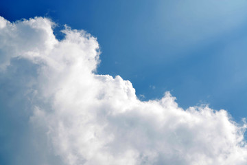 Fototapeta na wymiar White cloud in blue sky , background