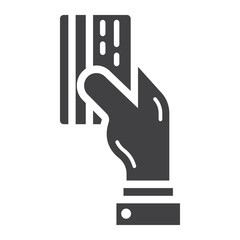 Credit card payment glyph icon, business and finance, banking sign vector graphics, a solid pattern on a white background, eps 10.