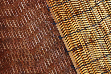  Bamboo weave floor on top veiw with many space