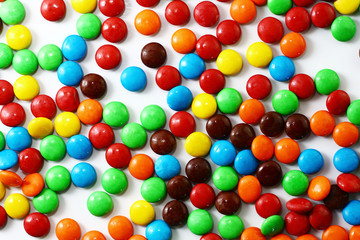 Fototapeta na wymiar sweet color candy in white background