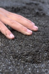 Body parts in the sand 