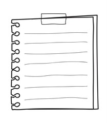 Sticks note paper hand drawn cute line art vector illustration