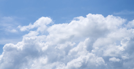 White cloud in blue sky , background