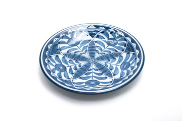 ceramic bowl japanese style vintage pattern isolate on white background