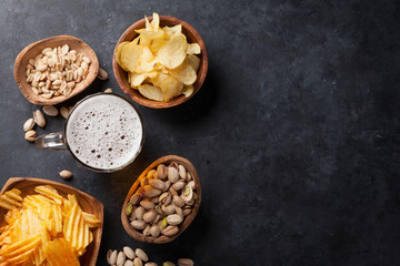 Beer and snacks