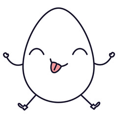 chicken egg kawaii character vector illustration design