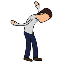 Avatar of an actor acting pose vector illustration design