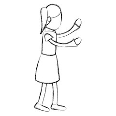 Avatar of actris in actoral pose vector illustration design