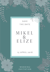 Floral ornaments in the marriage card