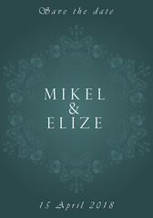 Elegant ornaments for wedding invitation