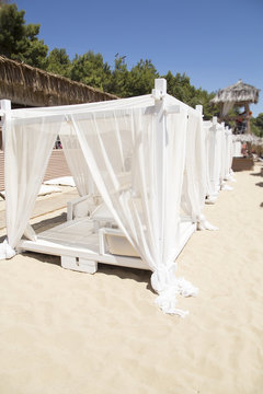 White canopies