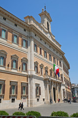 Fototapeta na wymiar Roma, il Palazzo di Montecitorio