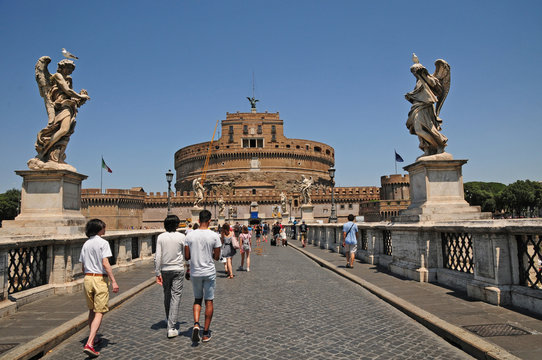 Roma, Castel Sant'Angelo da ponte Sant'Angelo