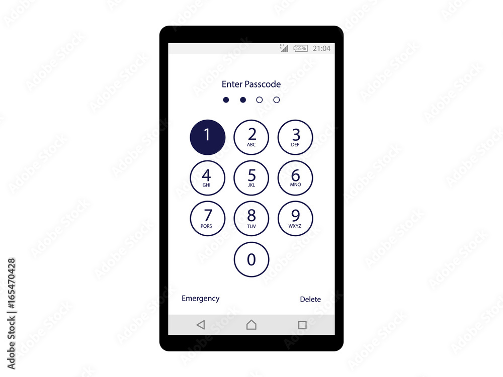 Poster call log interface vector icon