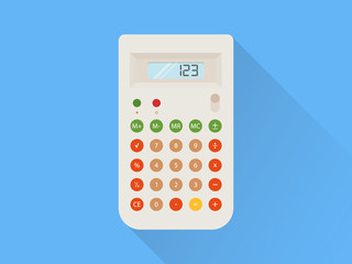 Calculator Icon Flat Vector