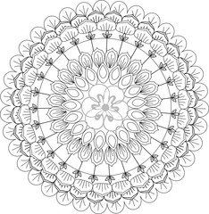 Beautiful ornate vintage vector mandala illustration