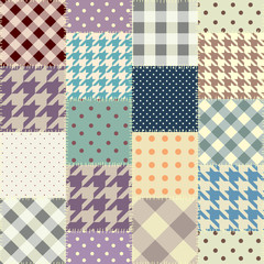Seamless background pattern. Geometric patchwork pattern of a squares.