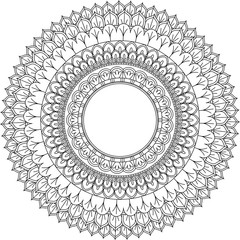 Flower Mandala, Vintage decorative elements, Oriental pattern