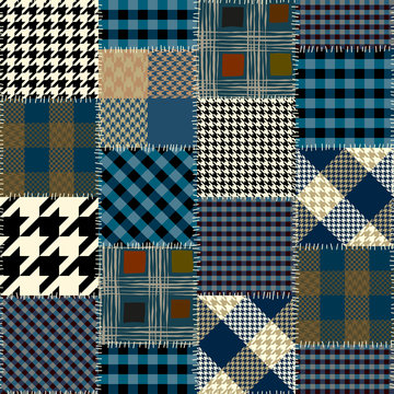Seamless background pattern. Geometric patchwork pattern of a squares.