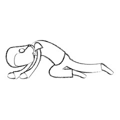 Avatar of an actor acting pose vector illustration design