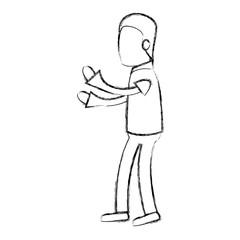 Avatar of an actor acting pose vector illustration design