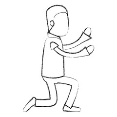 Avatar of an actor acting pose vector illustration design