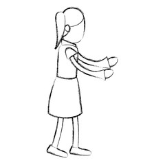 Avatar of actris in actoral pose vector illustration design