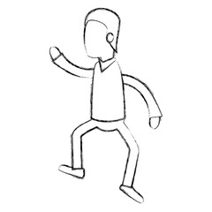 Avatar of an actor acting pose vector illustration design