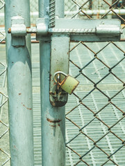 metal mesh gate with lock
