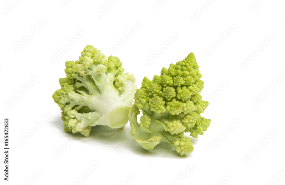 Wall mural Romanesco cabbage isolated