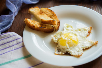 traditional breakfast of scrambled eggs and vegetables