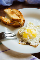 traditional breakfast of scrambled eggs and vegetables