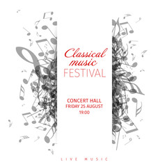 Obraz premium Classical music concert poster template