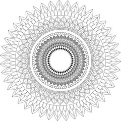 Mandala ornament. Round template. Decorative element can be used for greeting card,