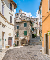Scenic sight in Subiaco old town, province of Rome, Latium, central Italy.