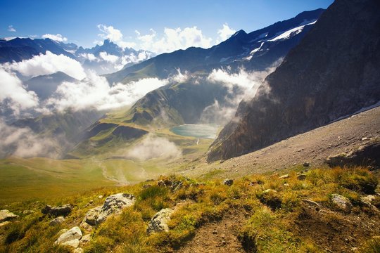 A panorama in the Parc National des &eacute;crins, France