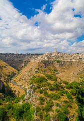 Fototapeta premium Matera (Basilicata) - The historic center of the wonderful stone city of southern Italy, a tourist attraction for the famous 
