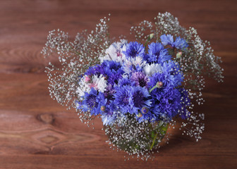 Bouquet of cornflowers