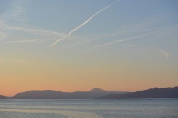 Cres during sunset