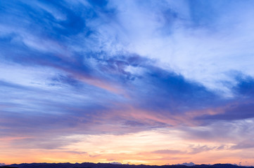 Future, time passing, new day, sky, Bright Blue, Orange And Yellow Colors Sunset sunrise