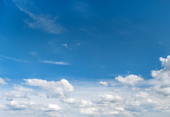 Cloudy blue sky Beautiful nature background