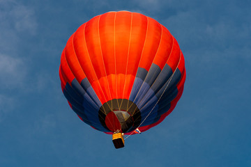 Colorful hot air balloons flying in the blue sky.  Balloon Festival — The Golden Ring Of Russia...