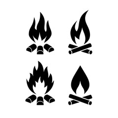 Campfire vector icon