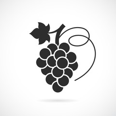 Fototapeta Grapes vector icon obraz