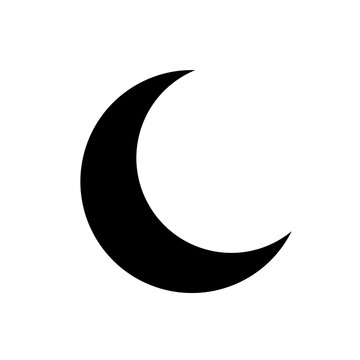 Crescent vector icon
