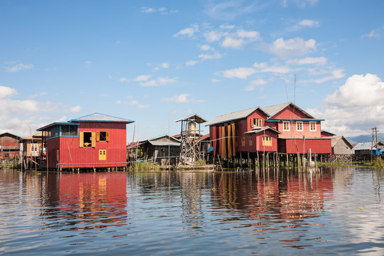 Houses on stilts, Inle Lake, Myanmar